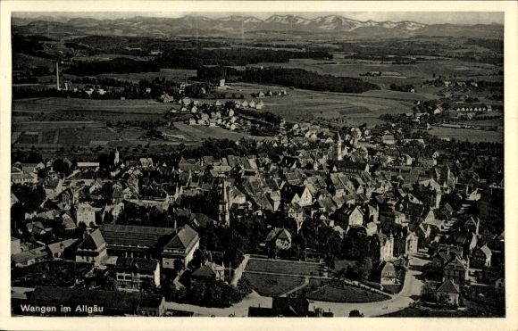Ak Wangen im Allgäu, Fliegeraufnahme