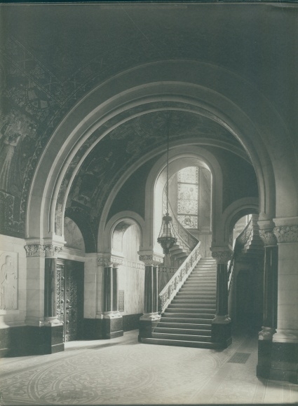 Photo of the interior of a church ?, monastery, staircase
