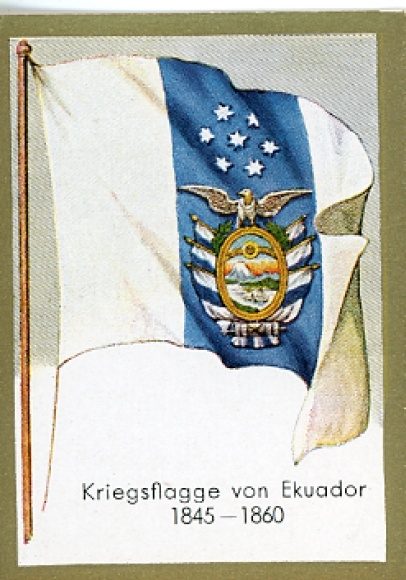 Collection picture Ulmenried Historical flags picture 189, war flag of Ecuador 1845 - 1860