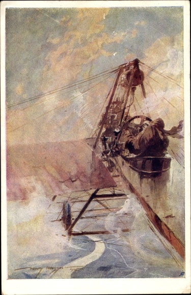 Artist PC Heusser, Harry, death in the air of First Lieutenant Albert Sanchez la Cerda