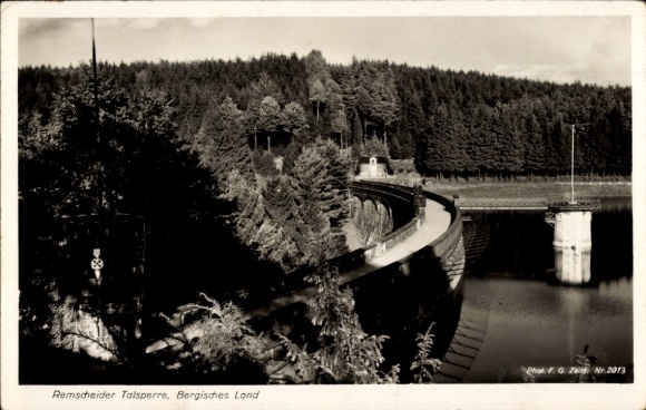 Postcard Remscheid in the Bergisches Land, Remscheid Dam