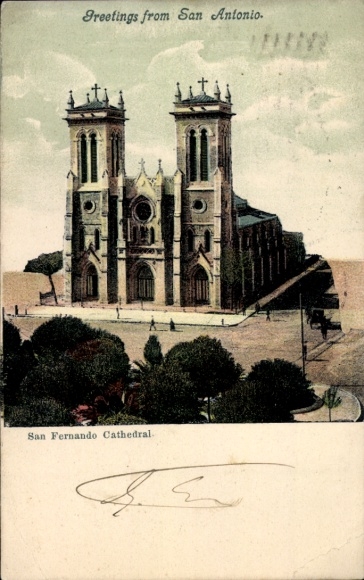 Ak San Antonio Texas Verenigde Staten, San Fernando-kathedraal