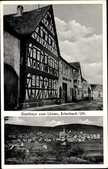 PC Erlenbach Fürth im Odenwald, Inn zum Löwen, aerial view
