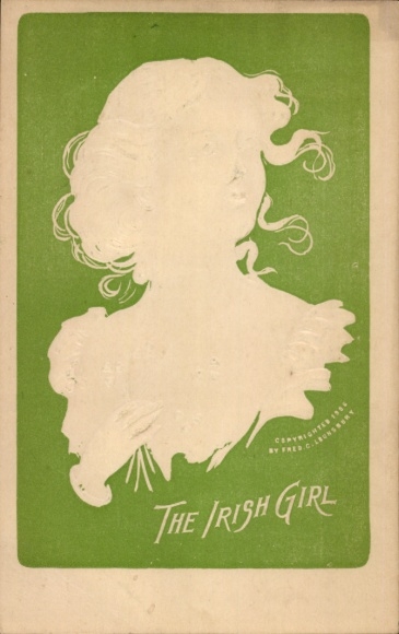 Embossed Postcard The Irish Girl, portrait
