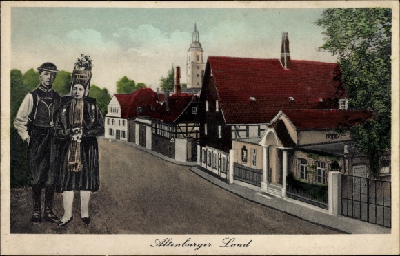 PC Ponitz Altenburger Land Thüringen, inn, couple in costumes
