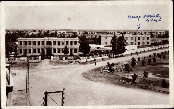 Postcard Meknes Marokko, Mess of Non-Commissioned Officers and Barracks of Skirmishers