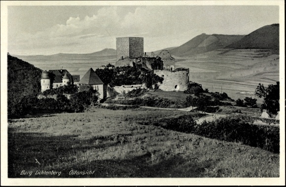Postcard Thallichtenberg in der Pfalz, Lichtenberg Castle, view of the ruins, excursion site