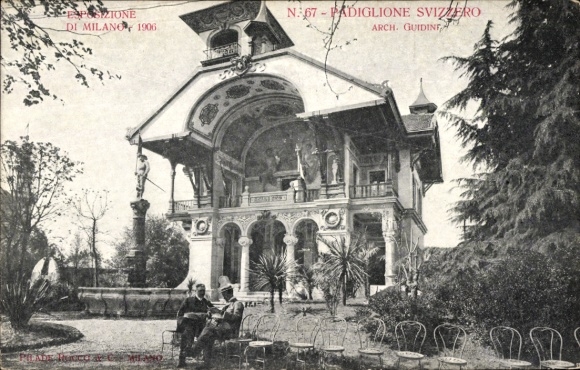 PC Milano Milan Lombardia, Esposizione 1906, Padiglione Svizzero