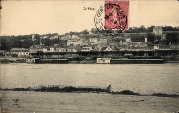 Postcard Le Pecq Yvelines, panoramic view