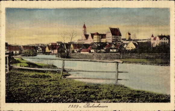 Postcard Babenhausen Swabia, general view