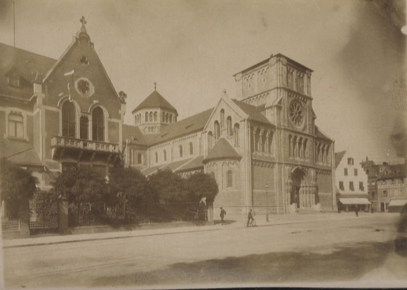 Original photo Schweinfurt, Holy Spirit Church, around 1900