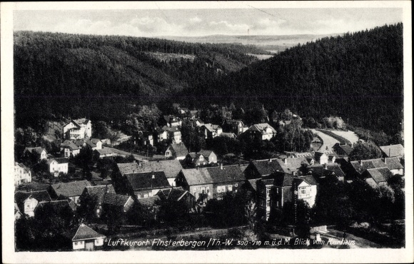 Postcard Finsterbergen Friedrichroda in the Thuringian Forest, location from the Kurhaus