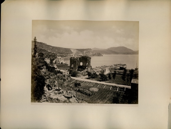 Photo in 1880, Baja Baia Pozzuoli Campania, Panorama with the Temple of Venus