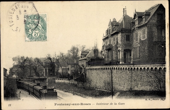 Postcard Fontenay at Roses Hauts de Seine, Station