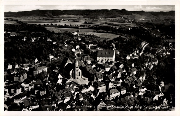 Ak Schwäbisch Hall in Württemberg, luchtfoto