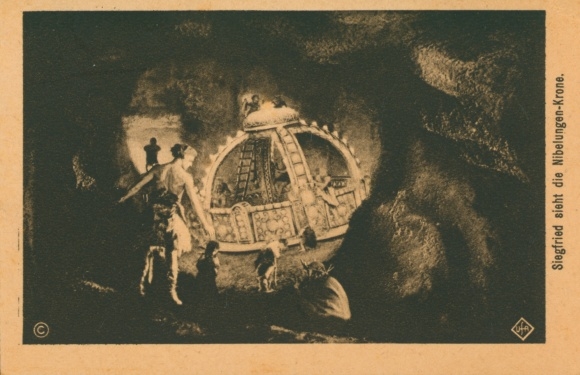 Sammelbild Siegfried sieht die Nibelungen-Krone