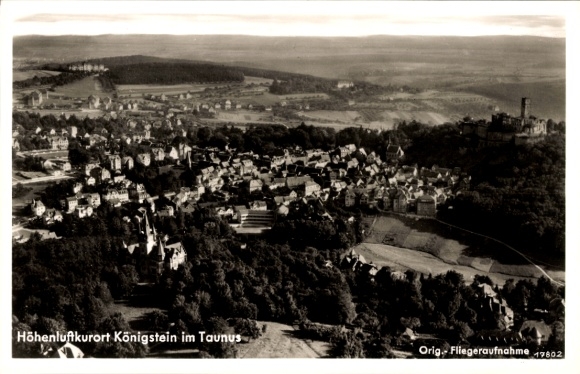 Ak Königstein im Taunus, Fliegeraufnahme