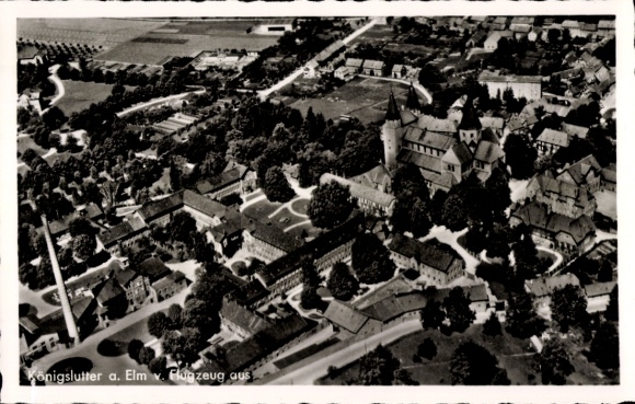 Ak Königslutter am Elm, luchtfoto