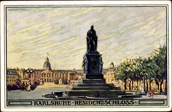 Artist PC Hempfing, W., Karlsruhe in Baden-Württemberg, residential palace