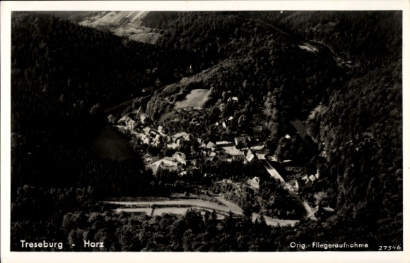 Ak Treseburg Thale im Harz, Luftaufnahme