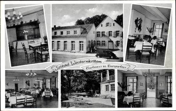 Postcard Westernkotten Erwitte in North Rhine-Westphalia, Kurhaus and Kurgarten