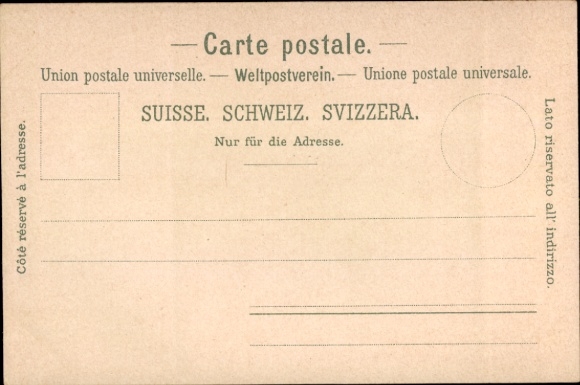 Chromo-Litho Seefeld Zurich City Switzerland, Zürichhorn, guesthouses on the lakeshore