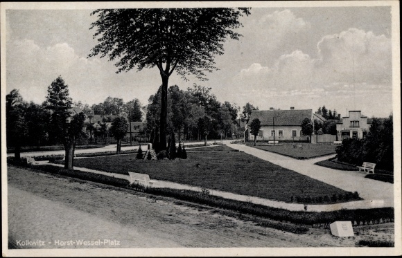Postcard Kolkwitz in the Spreewald Lower Lusatia, Horst-Wessel-Platz