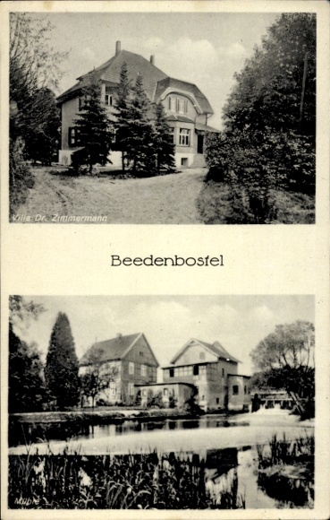 Postcard Beedenbostel in Lower Saxony, Villa Dr. Zimmermann