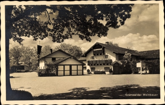Postcard Grünwald in Upper Bavaria, Grünwalder Weinbauer