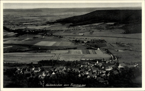 Postcard Gailenkirchen Schwäbisch Hall in Württemberg, aerial photograph