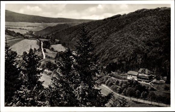 Postcard Bischhausen Waldkappel Hesse, Gasthof Frau Holle, surroundings