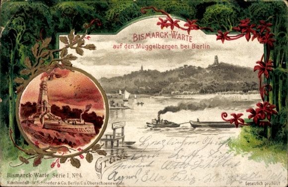 Litho Berlin Köpenick, Bismarckwarte, Müggelberge