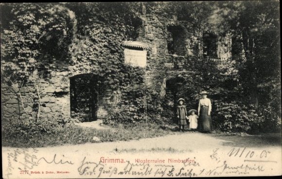 Ak Nimbschen Grimma in Saksen, Nimbschen-klooster, ruïnes