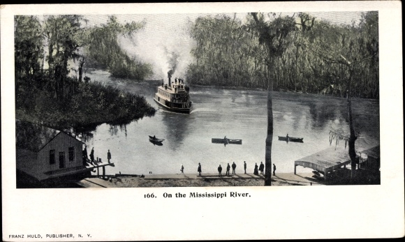 Postcard USA, Steamer on the Mississippi River