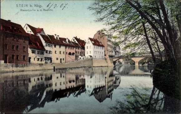 KP Stein w pobliżu Norymbergi, środkowej Frankonii, park wodny Rednitz