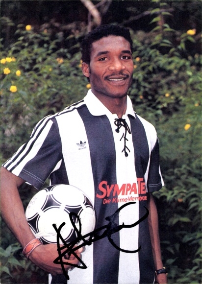 Autograph card footballer Ali Ibrahim, SG Wattenscheid 09, autograph