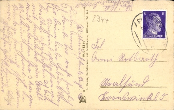 Postcard Wittmund in Ostfriesland, street section