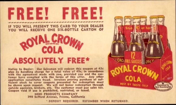 Ak RC Cola, Royal Crown Cola, Reklame