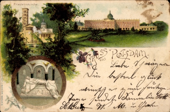 Chromo-Litho Potsdam, Church of Peace, New Palace, Mausoleum of Emperor Frederick III