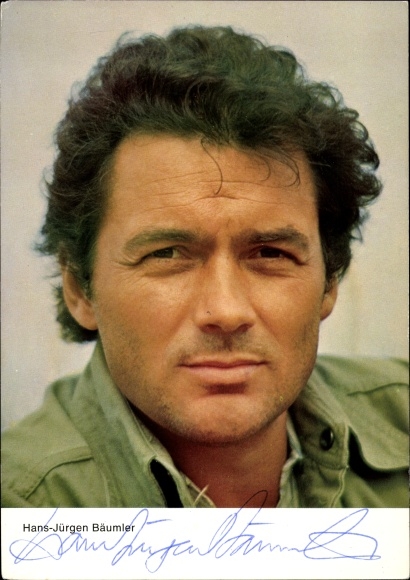 Postcard actor and figure skater Hans-Jürgen Bäumler, portrait