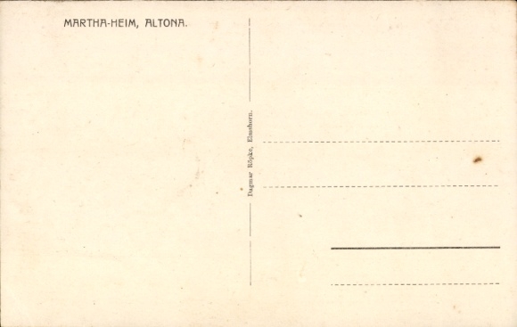 Postcard Hamburg Altona, Marthaheim, Home Economics School, Dining Room