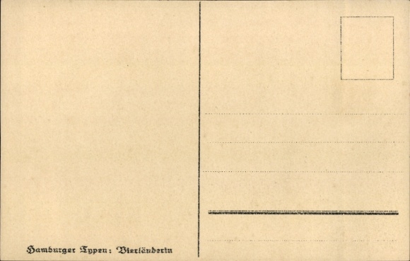 Artysta KP Bombach, Typy hamburskie, Vierländerin w strojach ludowych