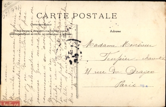Ak Lorrez-le-Bocage Seine et Marne, Poste en L&#39;Hôtel de Ville