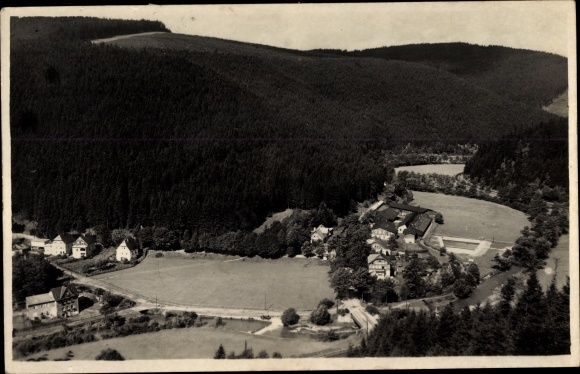 foto Ak Meuselbach Schwarzmühle Schwarzatal in Thüringen, Panorama