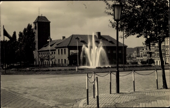 Postcard Eisenberg in Thuringia, Republic Square