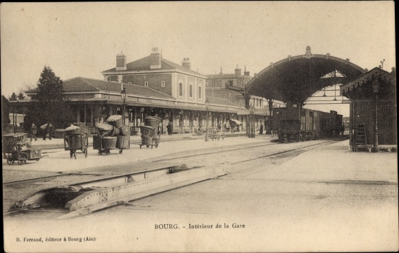 Ak Bourg en Bresse Ain, interieur van het Gare