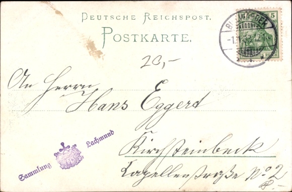 Postcard Hamburg Bergedorf Billwerder Billwärder, Church, Landhaus W. Krogmann, Memorial Stone
