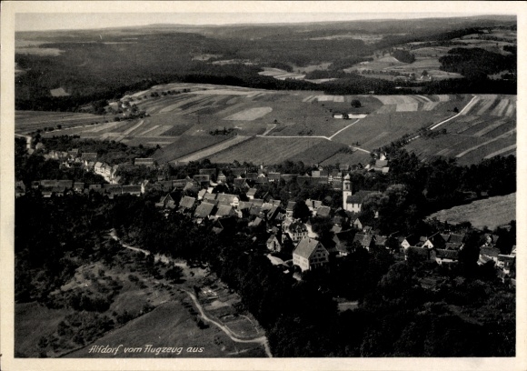 Postcard Alfdorf in Württemberg, aerial photograph