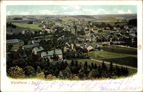 PC Waldheim in Sachsen, total view of the village