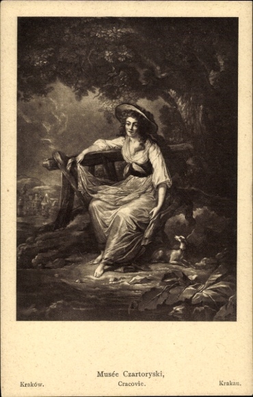 Postcard Czartoryski Museum in Krakow, Helena Apolonia Massalska, portrait